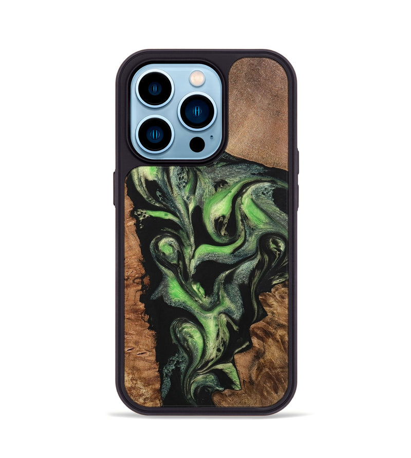 iPhone 14 Pro Wood+Resin Phone Case - Kimberly (Mosaic, 701732)