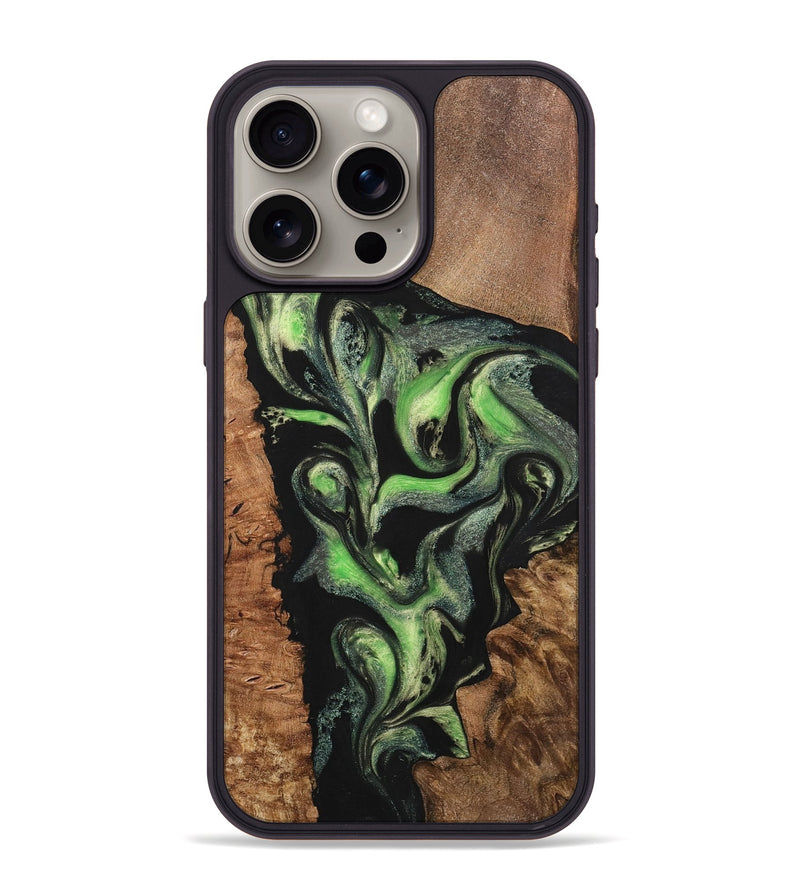 iPhone 15 Pro Max Wood+Resin Phone Case - Kimberly (Mosaic, 701732)