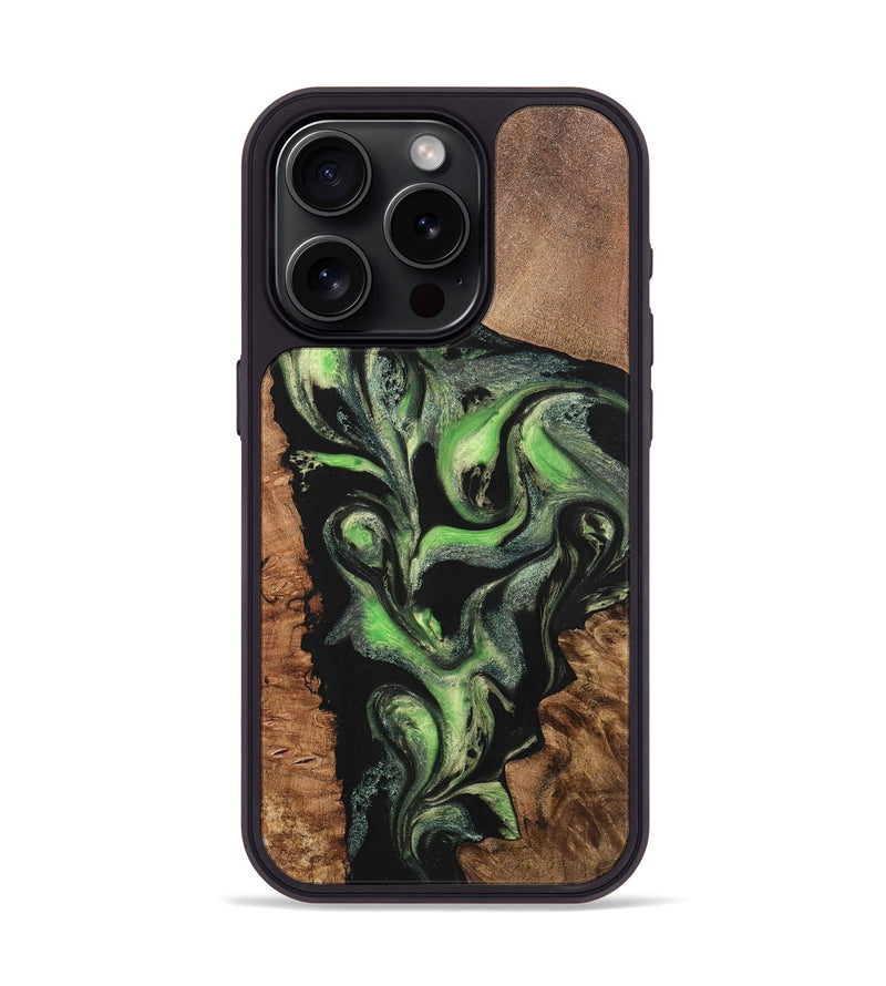 iPhone 15 Pro Wood+Resin Phone Case - Kimberly (Mosaic, 701732)