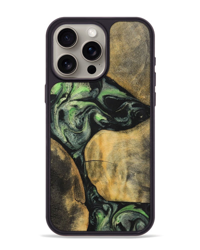 iPhone 15 Pro Max Wood+Resin Phone Case - Brenden (Mosaic, 701735)