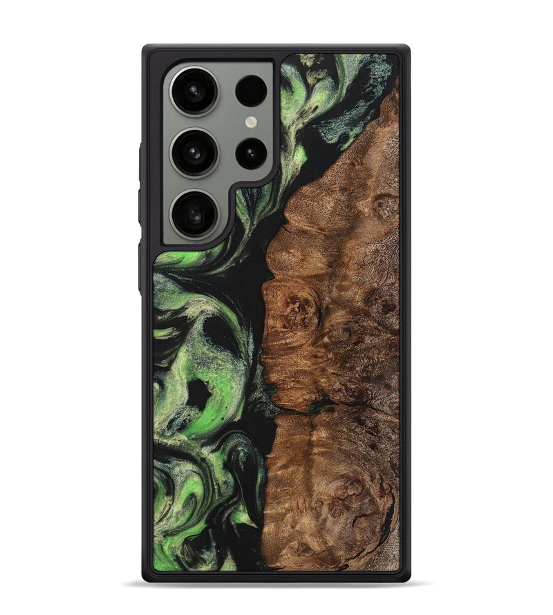 Galaxy S24 Ultra Wood+Resin Phone Case - Charles (Green, 701737)