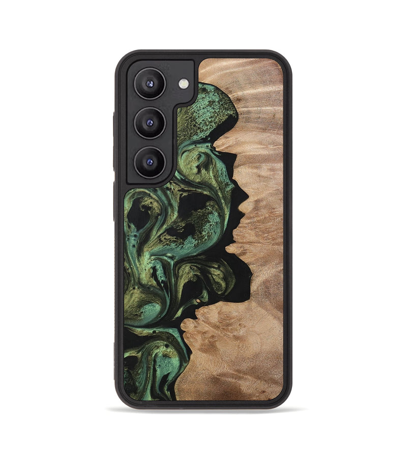 Galaxy S23 Wood+Resin Phone Case - Parker (Green, 701738)