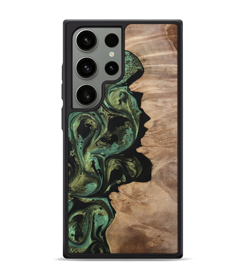 Galaxy S24 Ultra Wood+Resin Phone Case - Parker (Green, 701738)