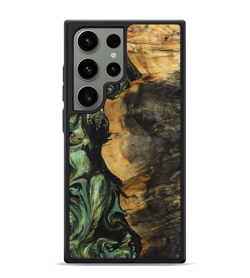 Galaxy S24 Ultra Wood+Resin Phone Case - Paul (Green, 701745)