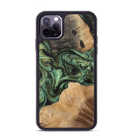 iPhone 11 Pro Max Wood+Resin Phone Case - Brock (Green, 701749)