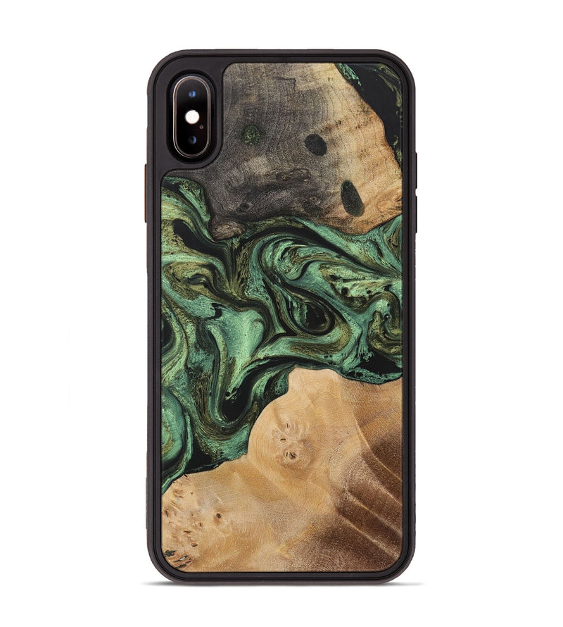 iPhone Xs Max Wood+Resin Phone Case - Brock (Green, 701749)