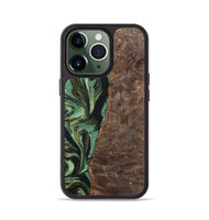 iPhone 13 Pro Wood+Resin Phone Case - Doris (Green, 701760)