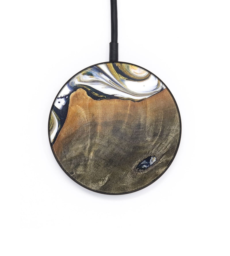 Circle Wood+Resin Wireless Charger - Elsa (Teal & Gold, 701777)