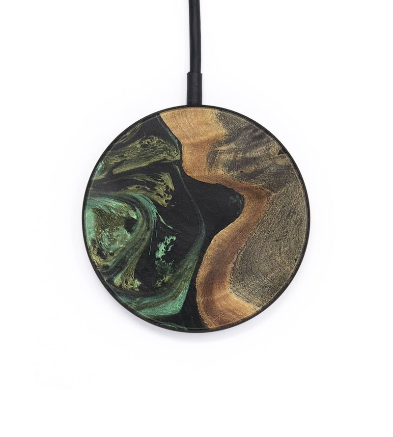 Circle Wood+Resin Wireless Charger - Ann (Green, 701785)