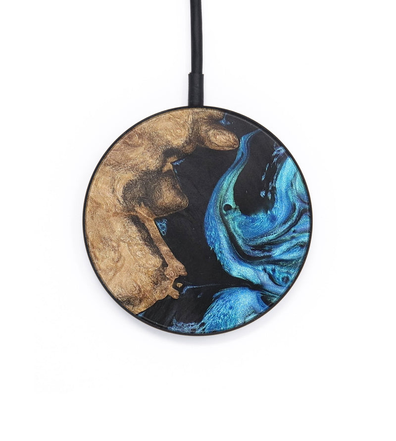 Circle Wood+Resin Wireless Charger - Kasey (Blue, 701801)