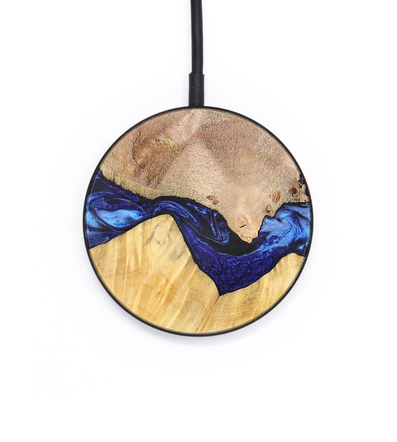 Circle Wood+Resin Wireless Charger - Haven (Blue, 701807)