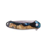 EDC Wood+Resin Pocket Knife - King (Blue, 701855)