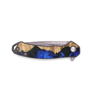 EDC Wood+Resin Pocket Knife - Ethel (Blue, 701857)