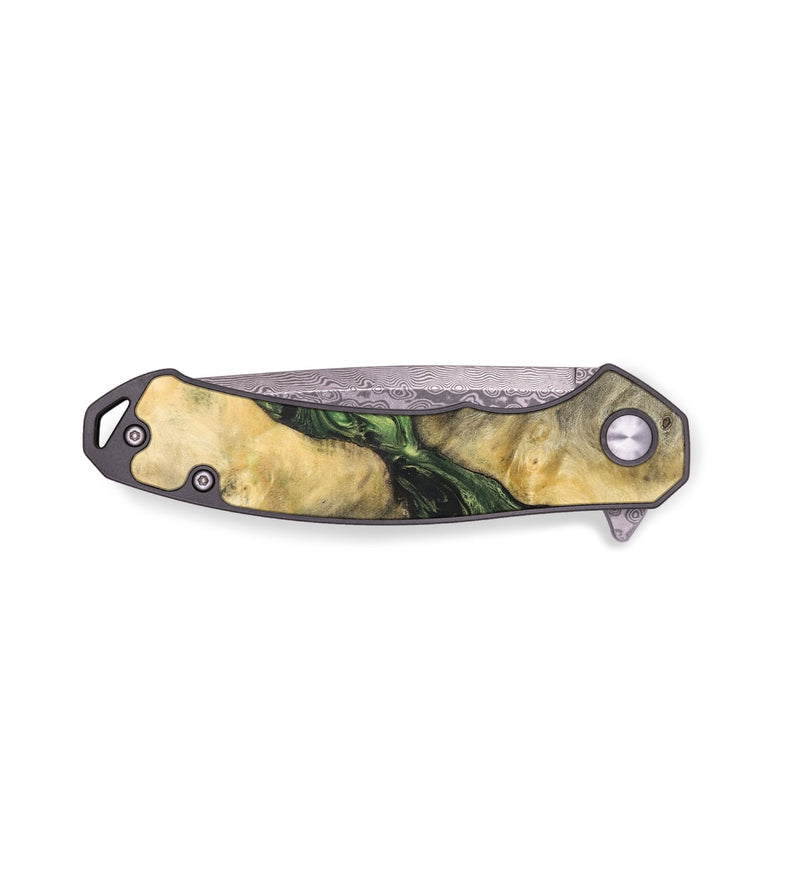 EDC Wood+Resin Pocket Knife - Ryder (Green, 701872)