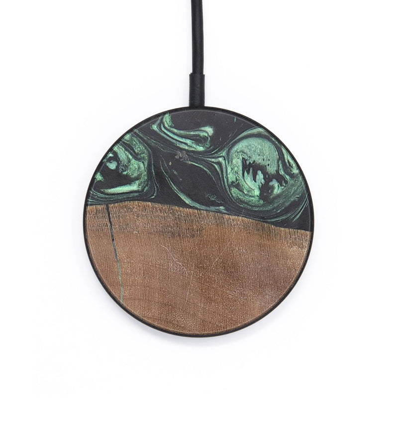 Circle Wood+Resin Wireless Charger - Brad (Green, 701904)