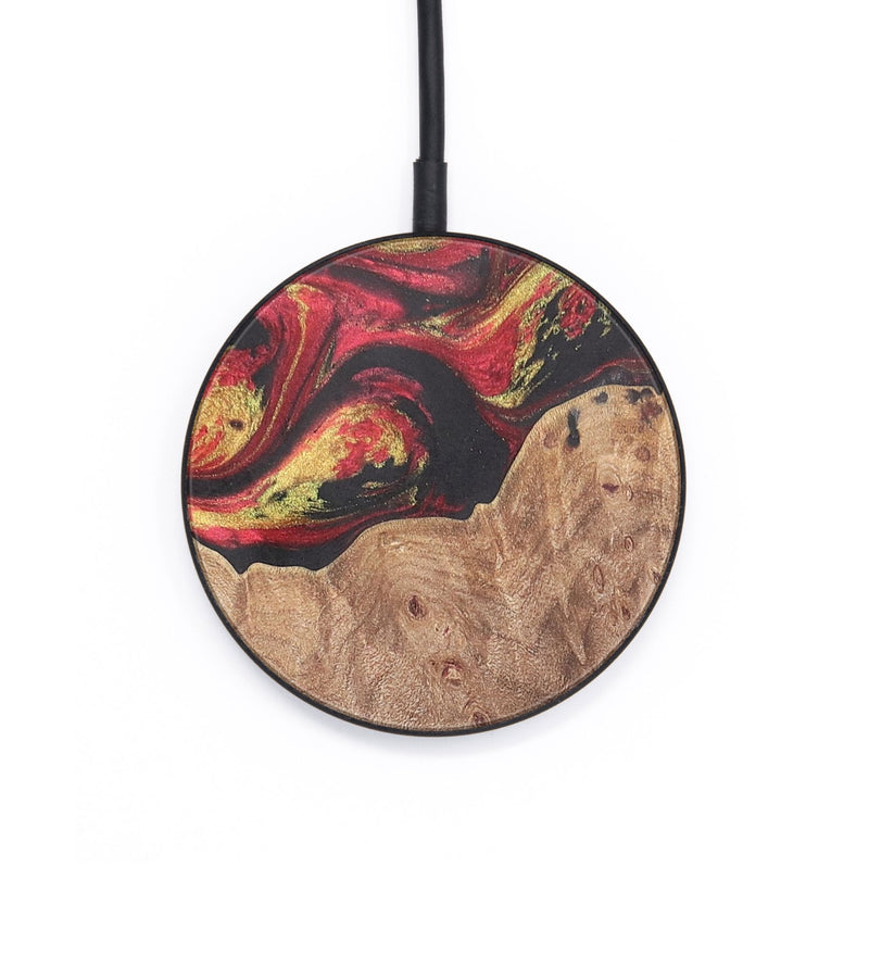 Circle Wood+Resin Wireless Charger - Essie (Red, 701909)