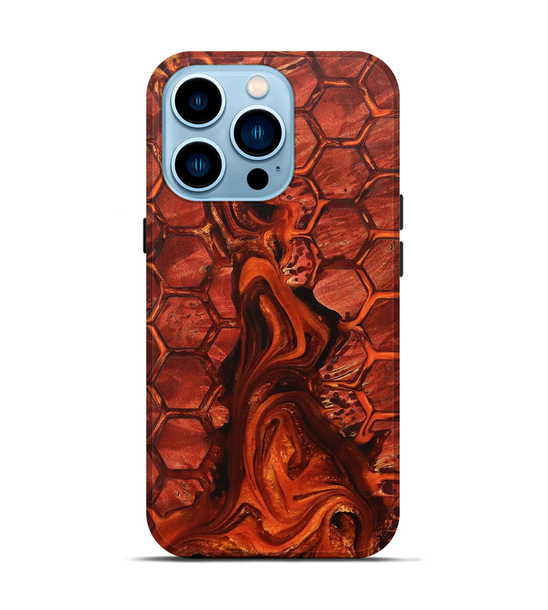 iPhone 14 Pro Wood+Resin Live Edge Phone Case - Lakisha (Pattern, 702090)