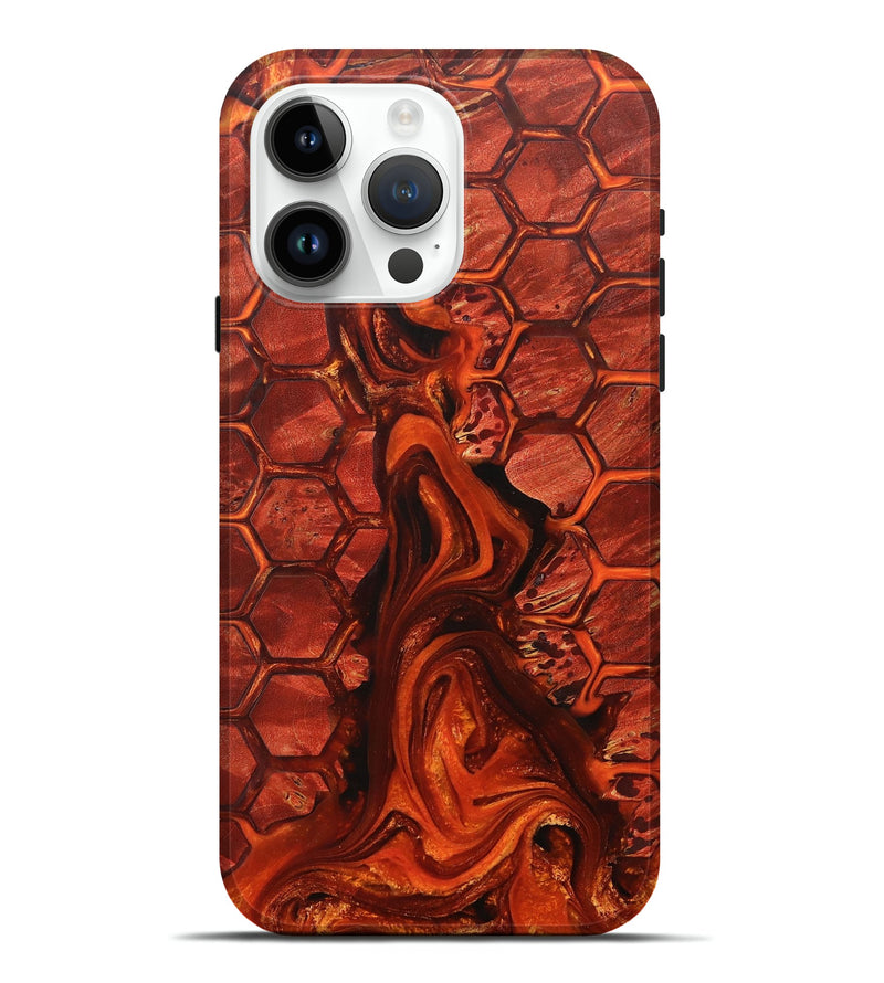 iPhone 15 Pro Max Wood+Resin Live Edge Phone Case - Lakisha (Pattern, 702090)