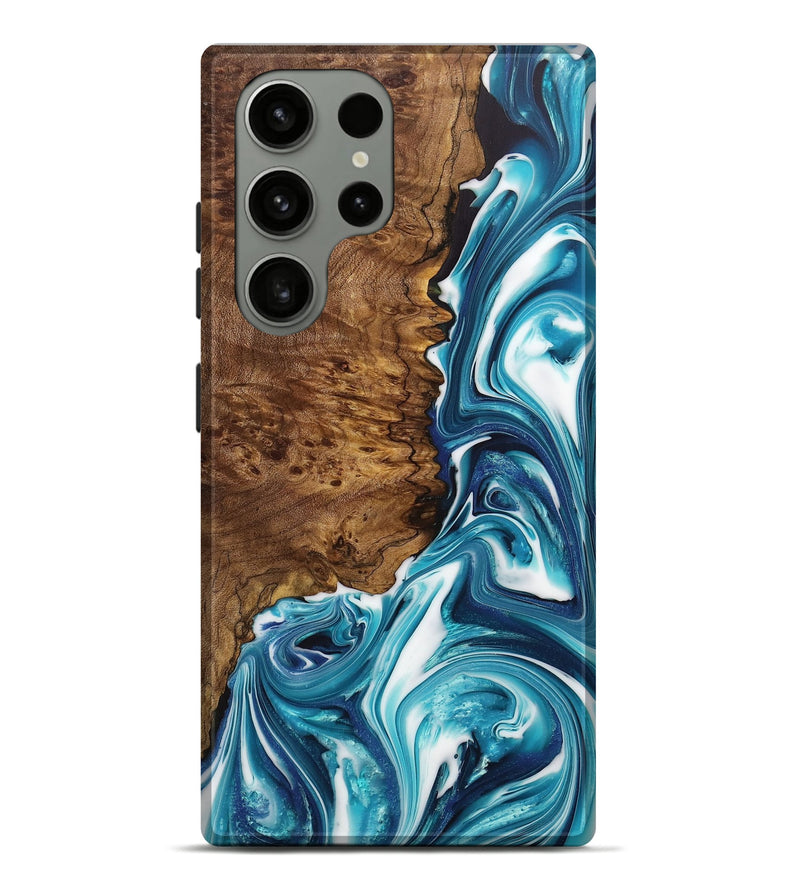Galaxy S23 Ultra Wood+Resin Live Edge Phone Case - Arturo (Green, 702094)