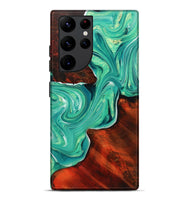 Galaxy S22 Ultra Wood+Resin Live Edge Phone Case - Daleyza (Green, 702098)
