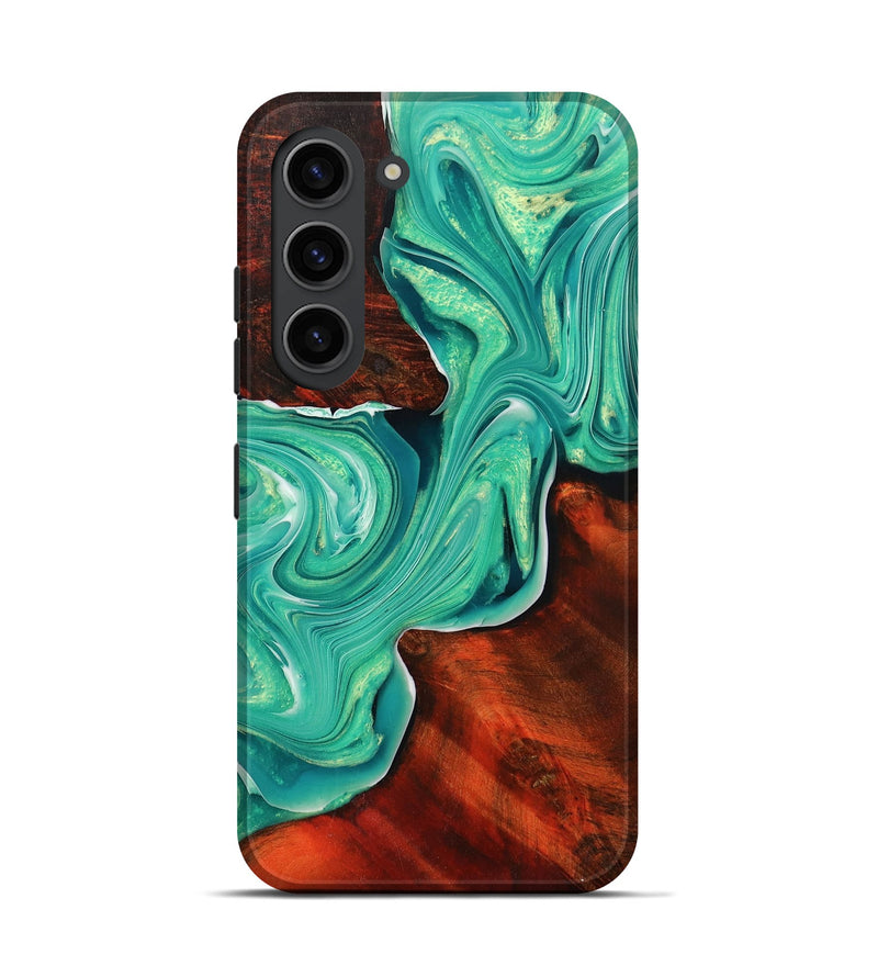 Galaxy S23 Wood+Resin Live Edge Phone Case - Daleyza (Green, 702098)