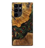 Galaxy S22 Ultra Wood+Resin Live Edge Phone Case - Tanner (Green, 702100)