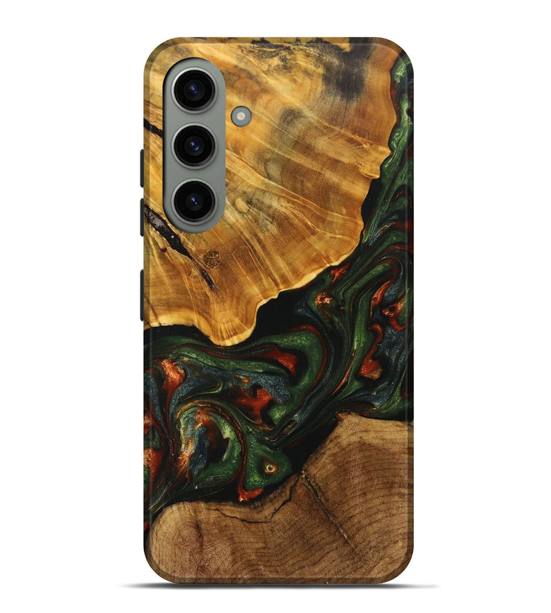 Galaxy S24 Plus Wood+Resin Live Edge Phone Case - Tanner (Green, 702100)