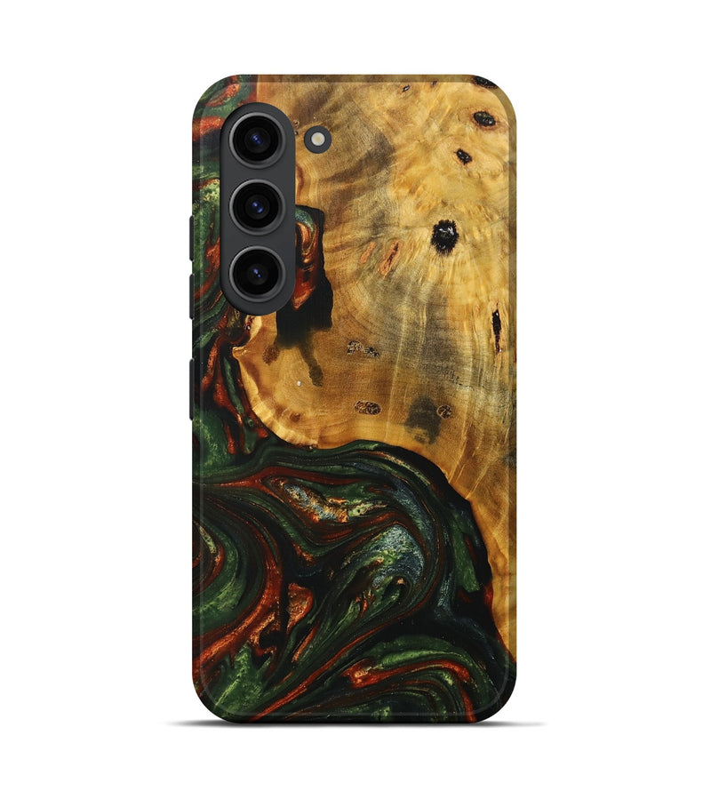 Galaxy S23 Wood+Resin Live Edge Phone Case - Adelaide (Green, 702101)