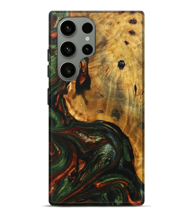 Galaxy S23 Ultra Wood+Resin Live Edge Phone Case - Adelaide (Green, 702101)