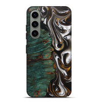 Galaxy S24 Plus Wood+Resin Live Edge Phone Case - Albert (Black & White, 702124)