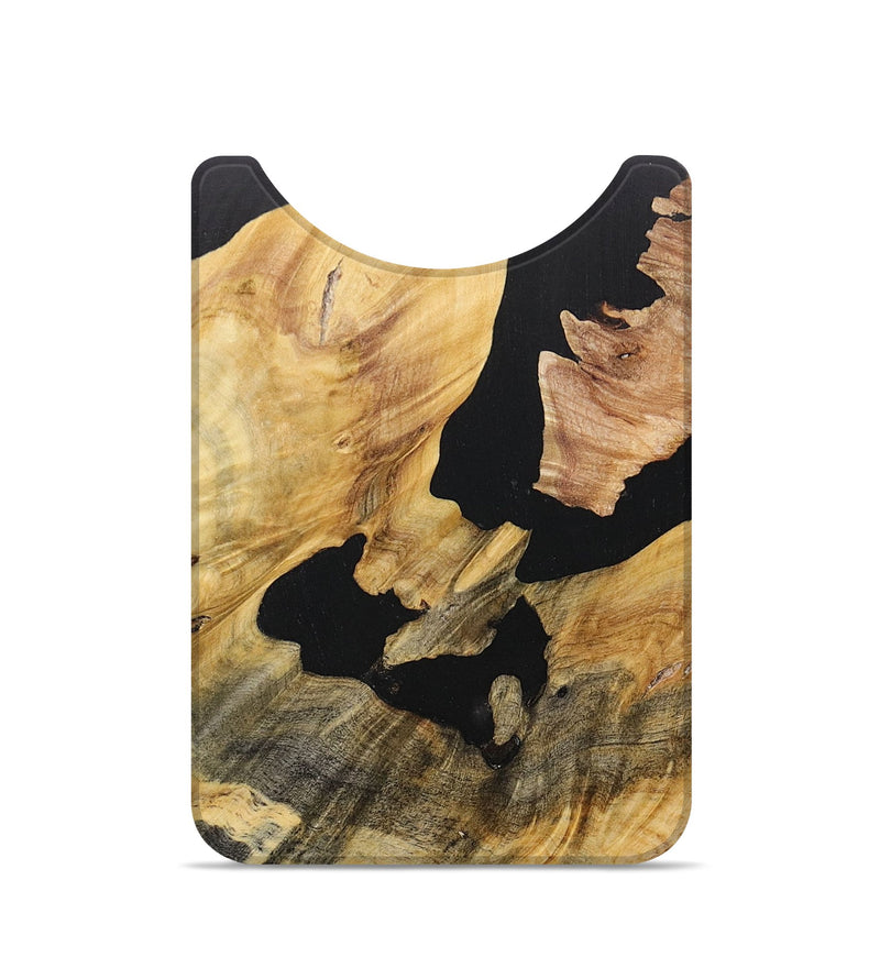 Live Edge Wood+Resin Wallet - Muriel (Pure Black, 702131)