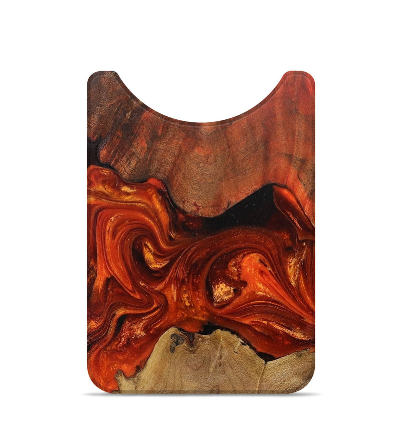 Live Edge Wood+Resin Wallet - Carissa (Red, 702135)