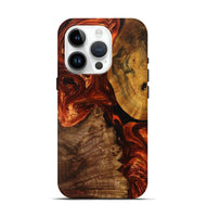 iPhone 15 Pro Wood+Resin Live Edge Phone Case - Shanice (Red, 702143)