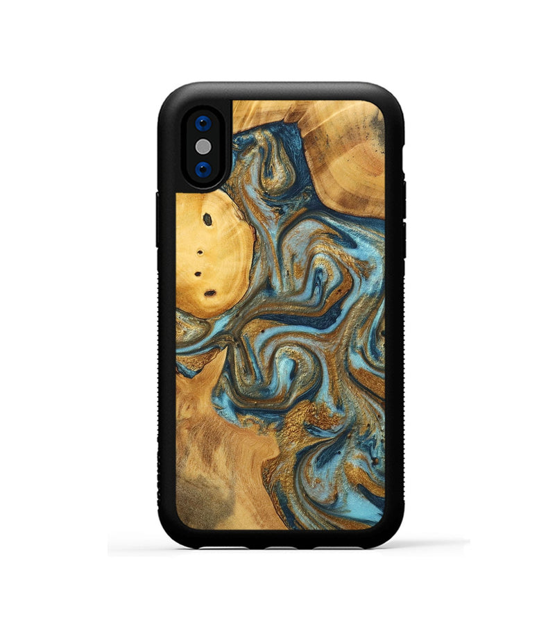 iPhone Xs Wood+Resin Phone Case - Archie (Mosaic, 702155)