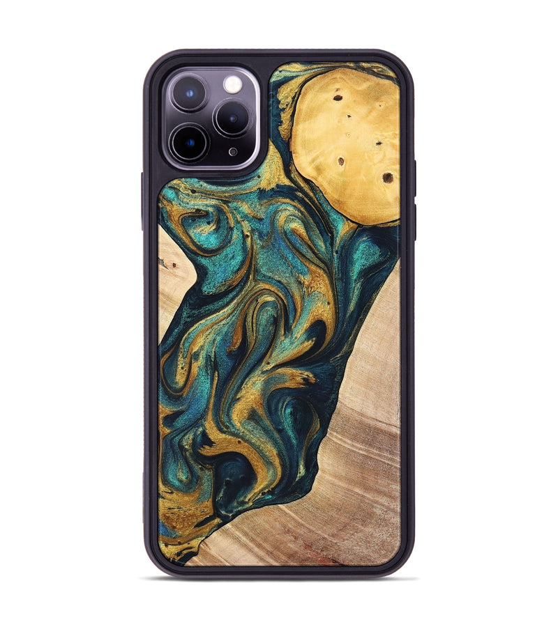 iPhone 11 Pro Max Wood+Resin Phone Case - Sondra (Mosaic, 702162)