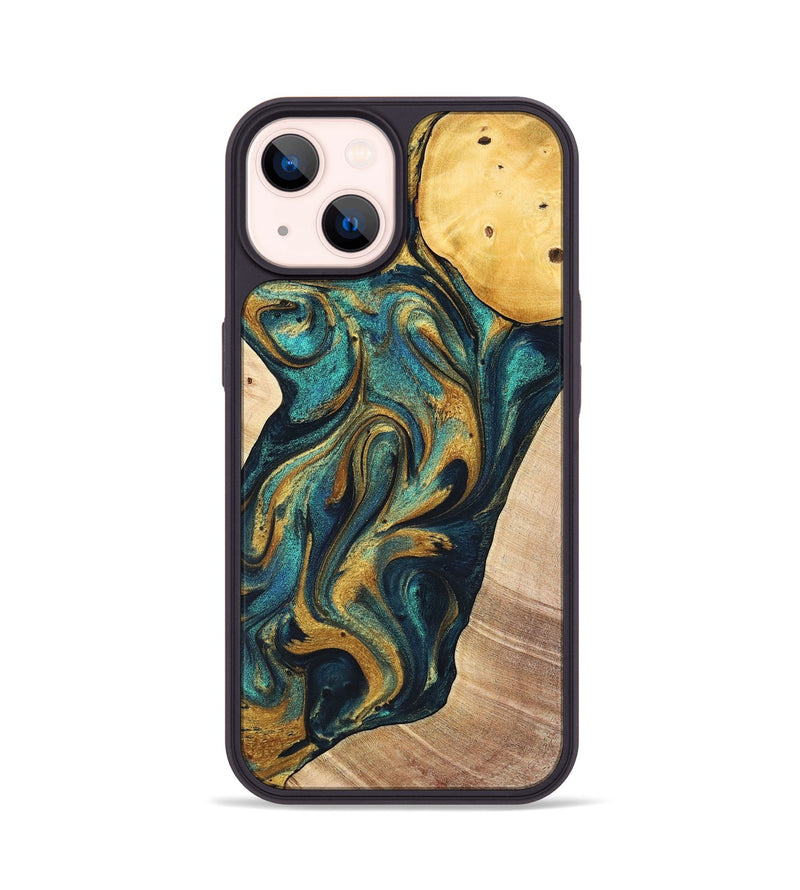 iPhone 14 Wood+Resin Phone Case - Sondra (Mosaic, 702162)