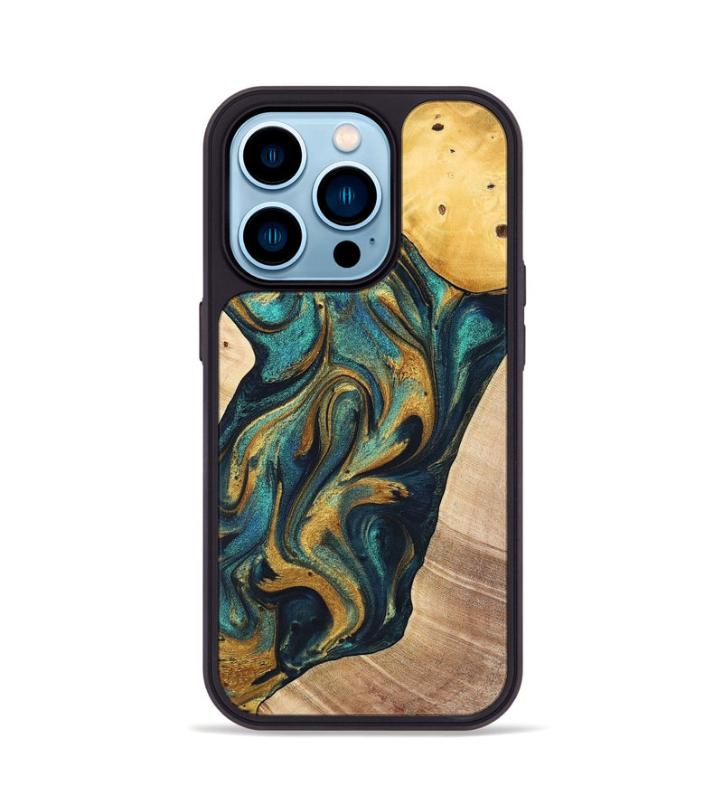 iPhone 14 Pro Wood+Resin Phone Case - Sondra (Mosaic, 702162)