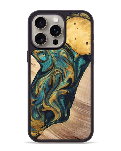iPhone 15 Pro Max Wood+Resin Phone Case - Sondra (Mosaic, 702162)