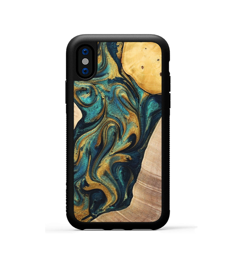 iPhone Xs Wood+Resin Phone Case - Sondra (Mosaic, 702162)
