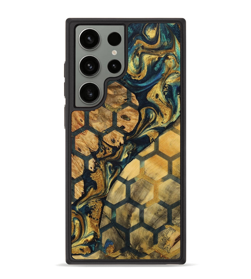 Galaxy S23 Ultra Wood+Resin Phone Case - Lynette (Pattern, 702187)