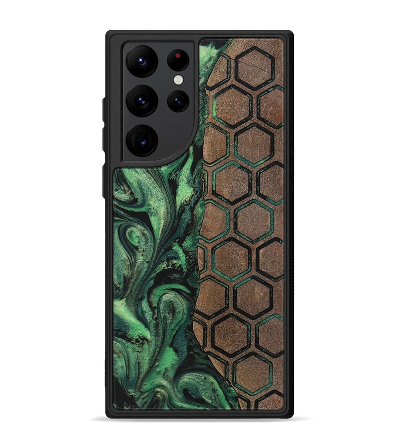 Galaxy S22 Ultra Wood+Resin Phone Case - Edward (Pattern, 702188)