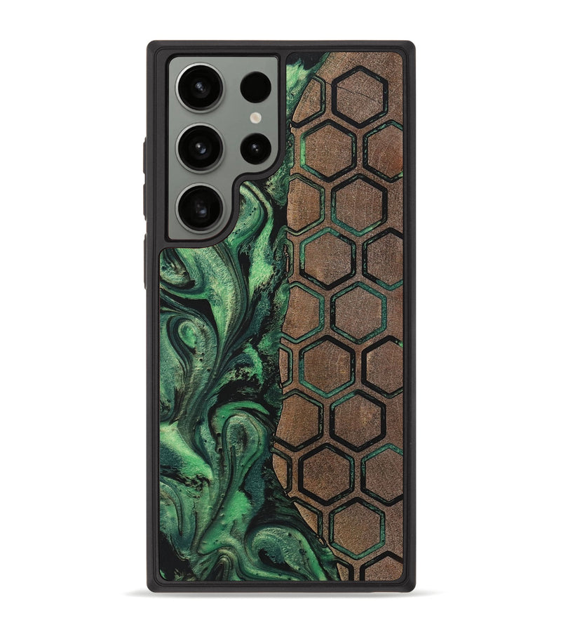 Galaxy S23 Ultra Wood+Resin Phone Case - Edward (Pattern, 702188)