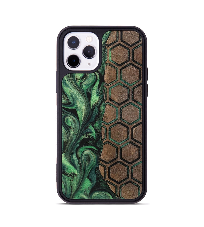 iPhone 11 Pro Wood+Resin Phone Case - Edward (Pattern, 702188)