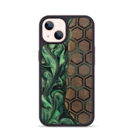 iPhone 14 Wood+Resin Phone Case - Edward (Pattern, 702188)
