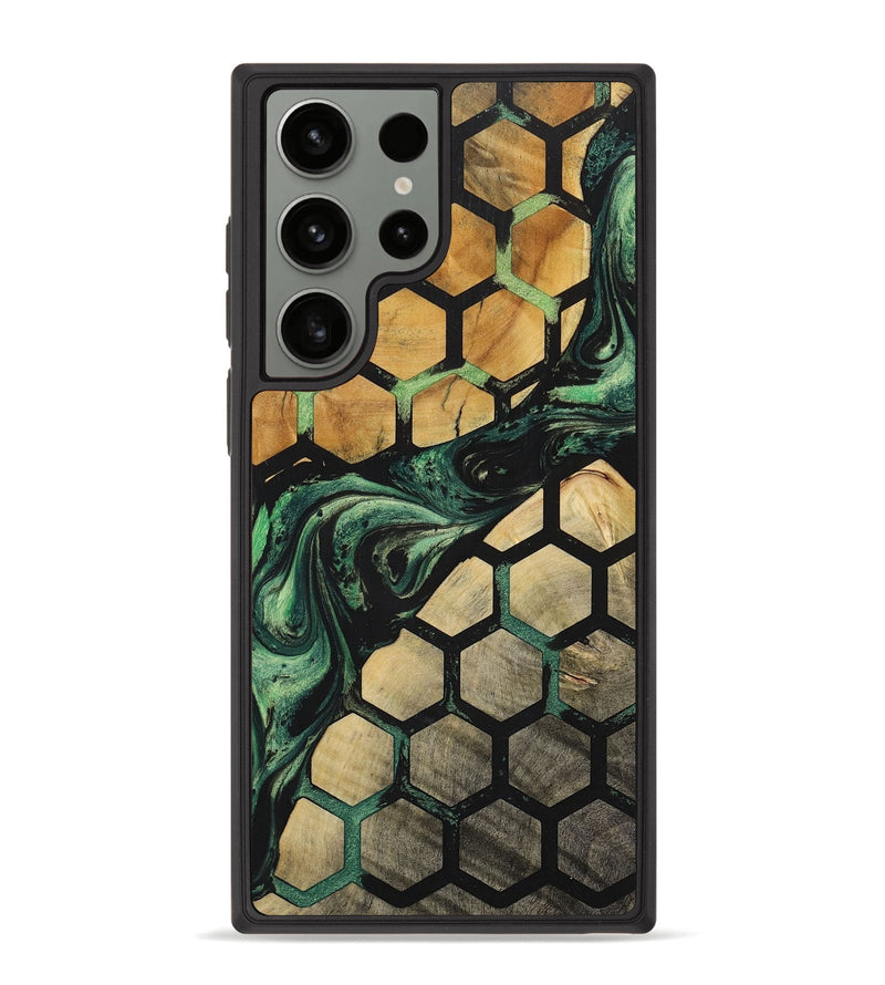 Galaxy S23 Ultra Wood+Resin Phone Case - Deneen (Pattern, 702191)