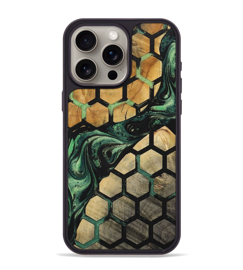 iPhone 15 Pro Max Wood+Resin Phone Case - Deneen (Pattern, 702191)