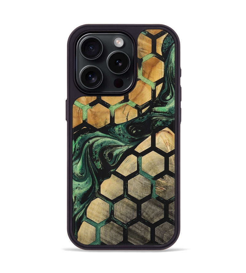 iPhone 15 Pro Wood+Resin Phone Case - Deneen (Pattern, 702191)