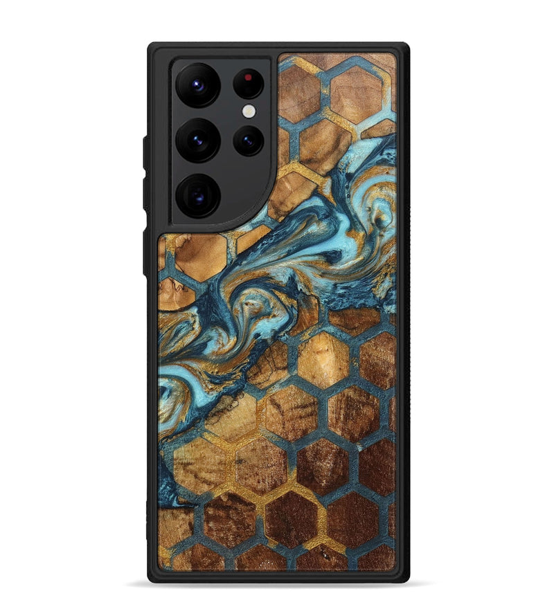 Galaxy S22 Ultra Wood+Resin Phone Case - Elena (Pattern, 702195)