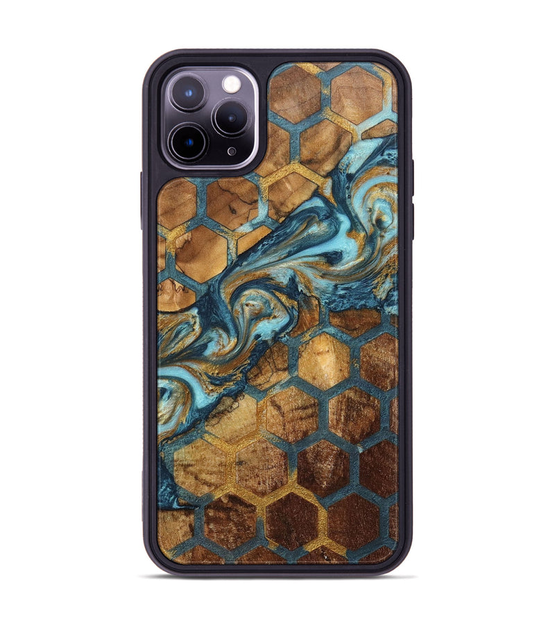 iPhone 11 Pro Max Wood+Resin Phone Case - Elena (Pattern, 702195)