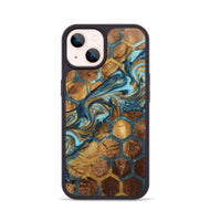 iPhone 14 Wood+Resin Phone Case - Elena (Pattern, 702195)